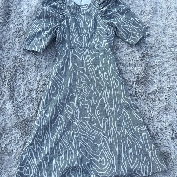 WHIT Glen check wood grey women’s size 2 dress - Picture 6 of 9
